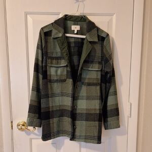 BP Green and Gray Plaid Shirt